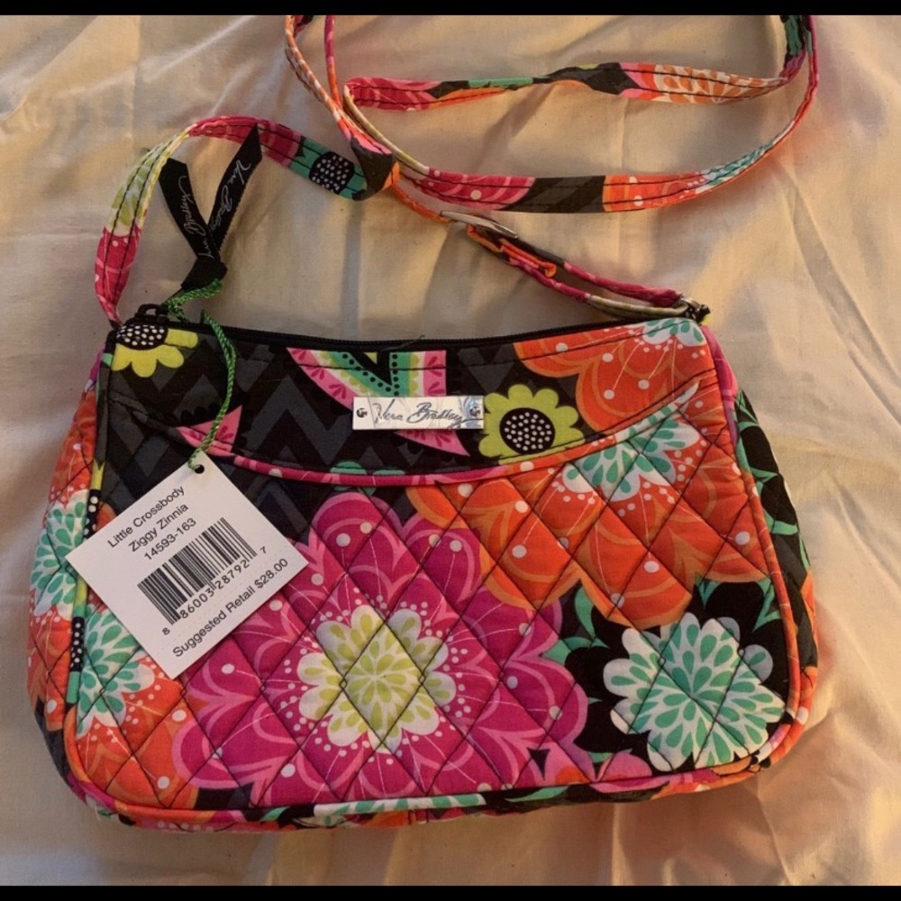 Vera Bradley Little Crossbody in Ziggy Zinna.